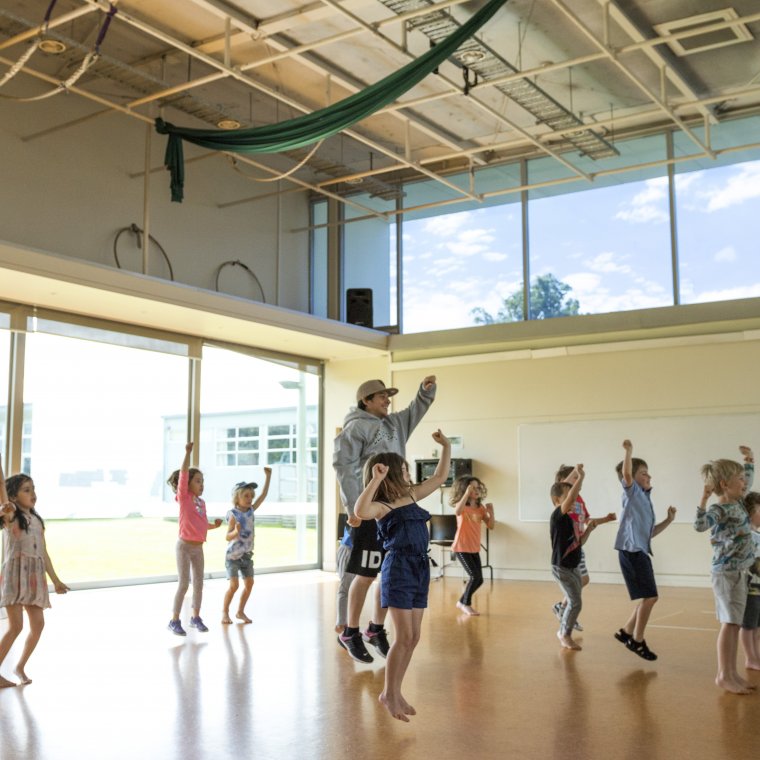 Children acting and performing in Studio