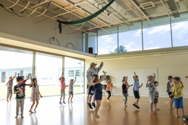 Children acting and performing in Studio