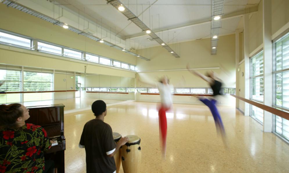 Young children dancing